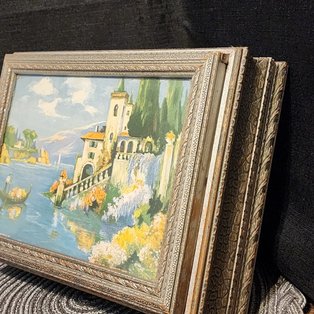 Vintage Jewelry Box with Picture Print